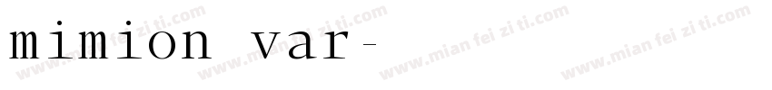 mimion var字体转换